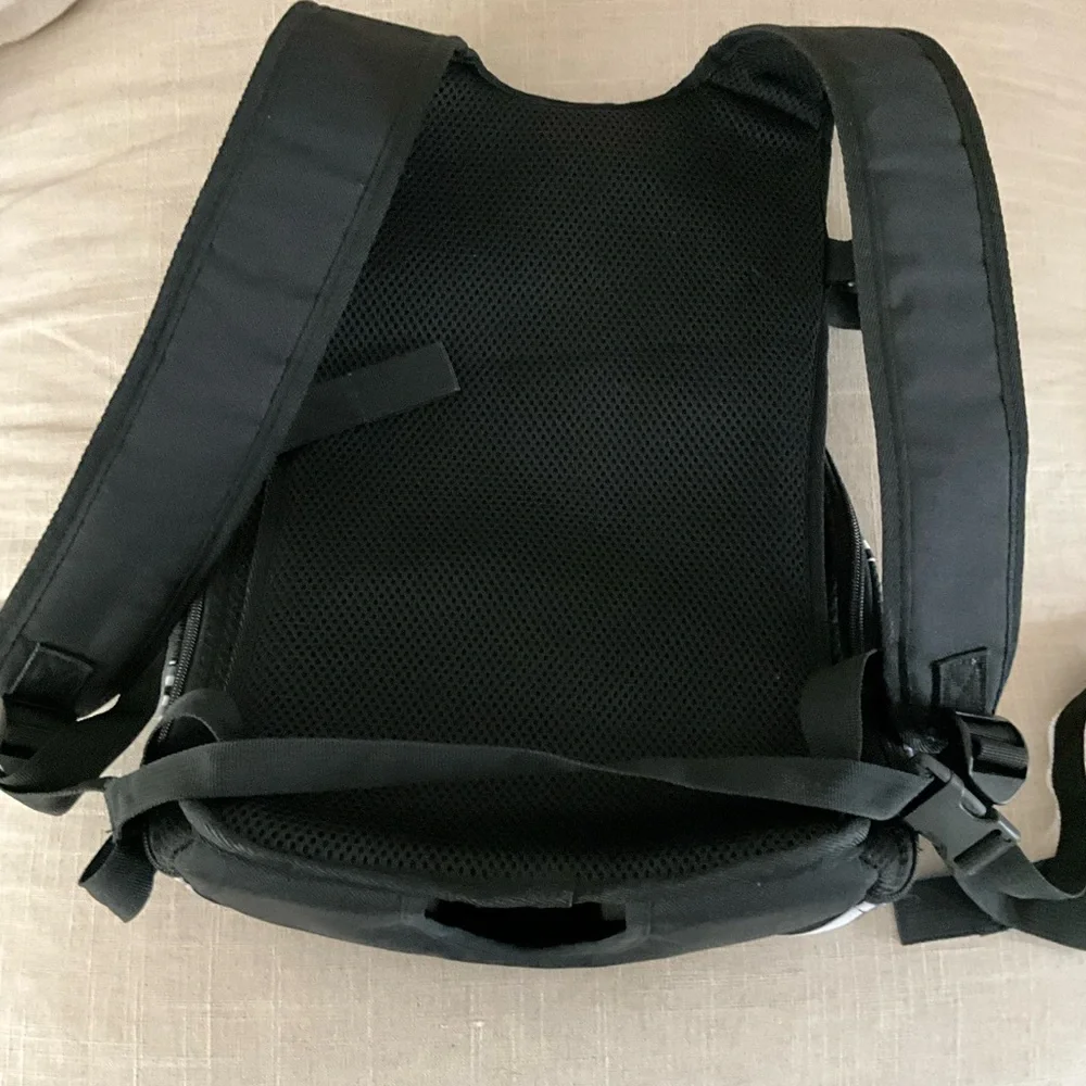 Black and White Striped Small Pet Carrier